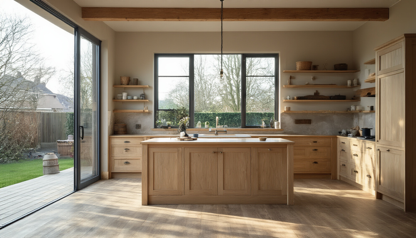 Handcrafted alcove shelving and cabinetry