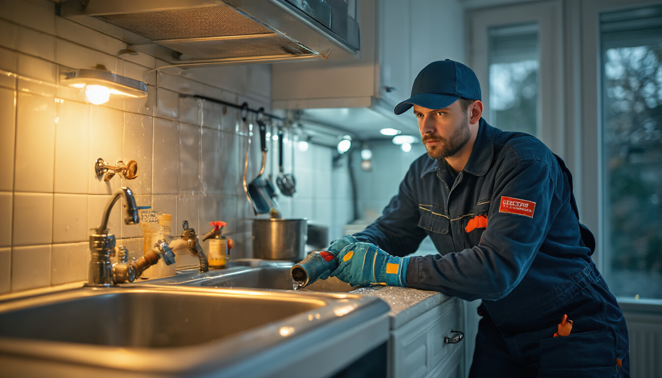 Plumbing service image for leak and pipe repair work